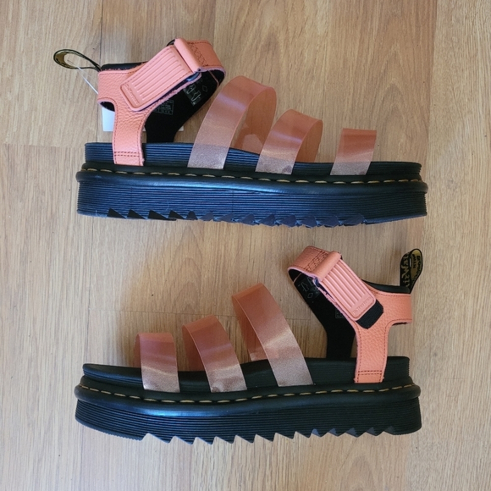 New Dr.Martens Blaire sandals,Jelly Glitter straps, Coral - Picture 7 of 16